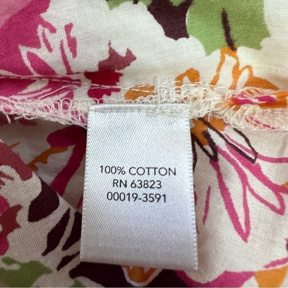 CJ BANKS Women’s Pullover Top Sz X (14W) Multi Color Floral Print Embroidered - Picture 10 of 13